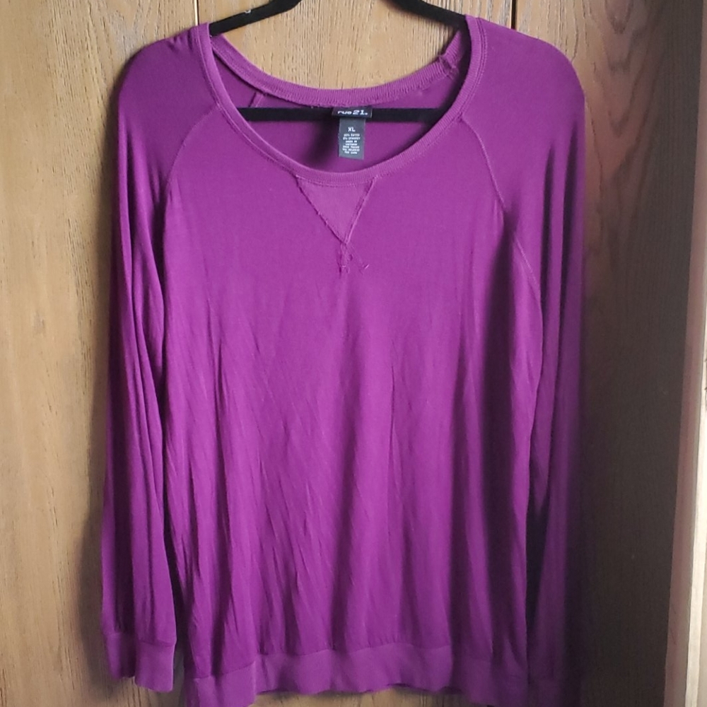 Purple long sleeve shirt